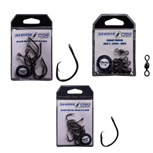 Combo #1 Anzuelos Mutsu #3/0 , #6/0 & Crane Swivel #1 400 lb